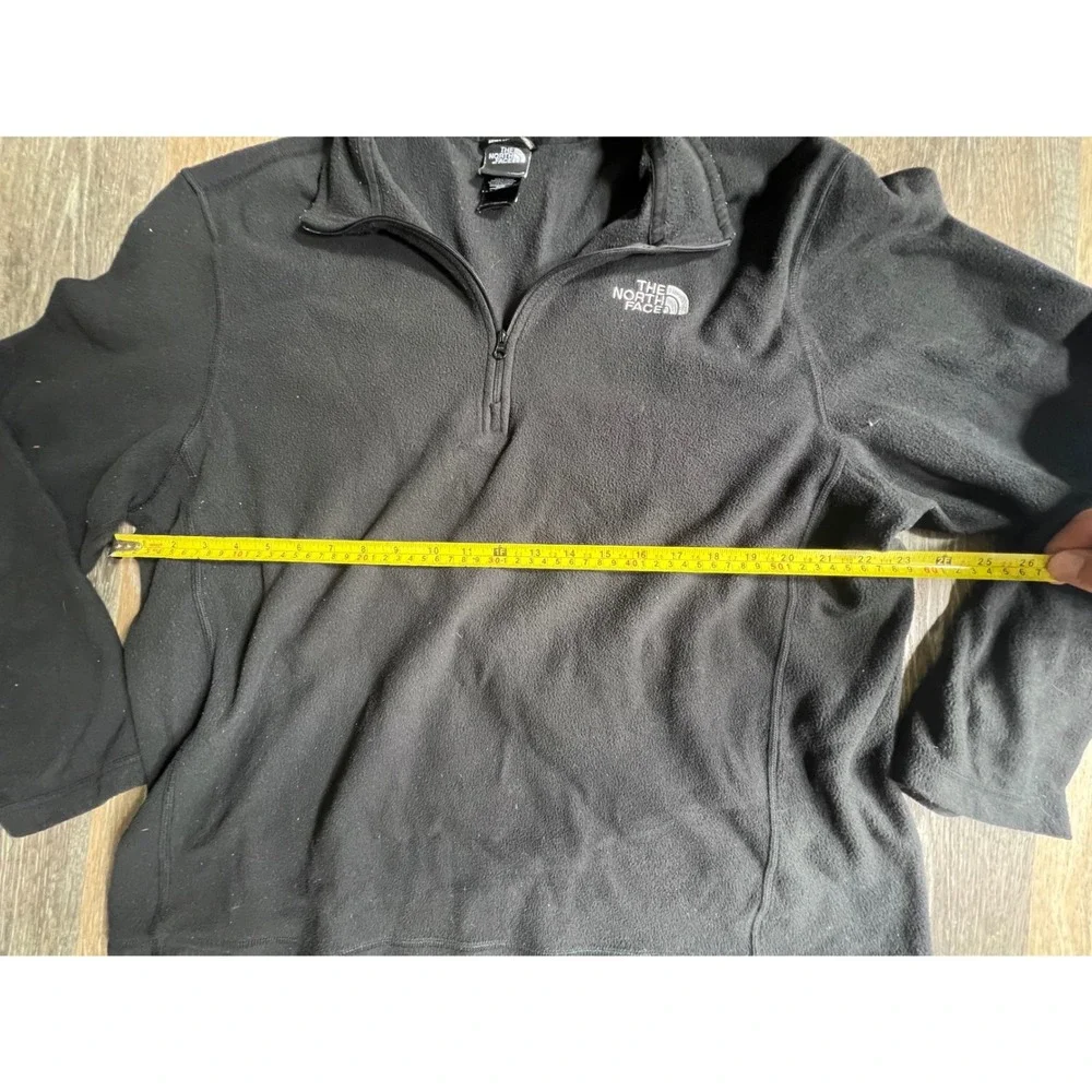 The North Face Quarter‎ Zip Pullover Mens XL Black Fleece Mid Layer Jacket
